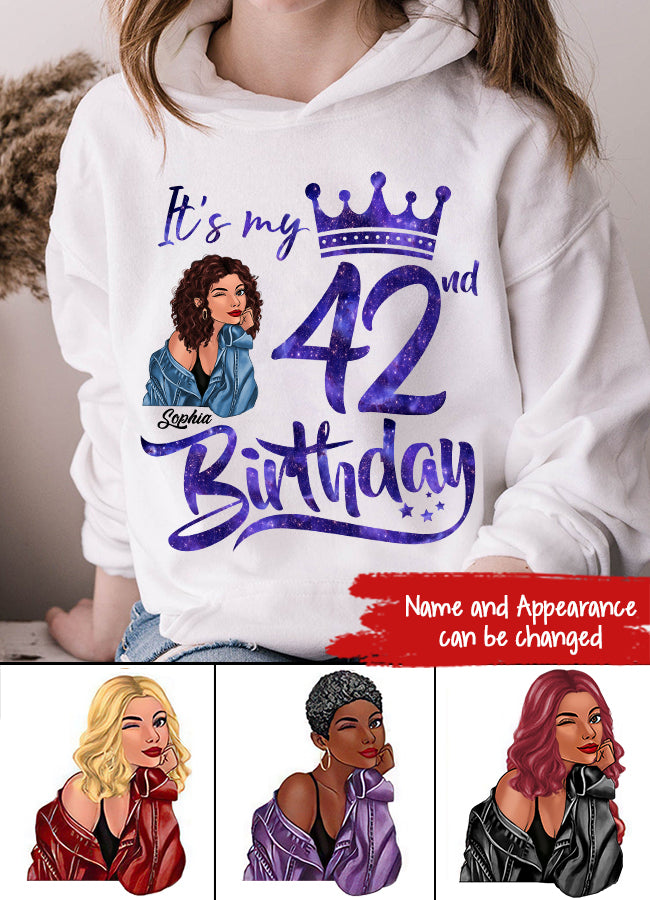 42th Birthday Shirts, Custom Birthday Shirts, Turning 42 Shirt, Gifts For Women Turning 42, 42 And Fabulous Shirt, 1980 Shirt, 42th Birthday Shirts For Her, It&#39;s my 42 Birthday