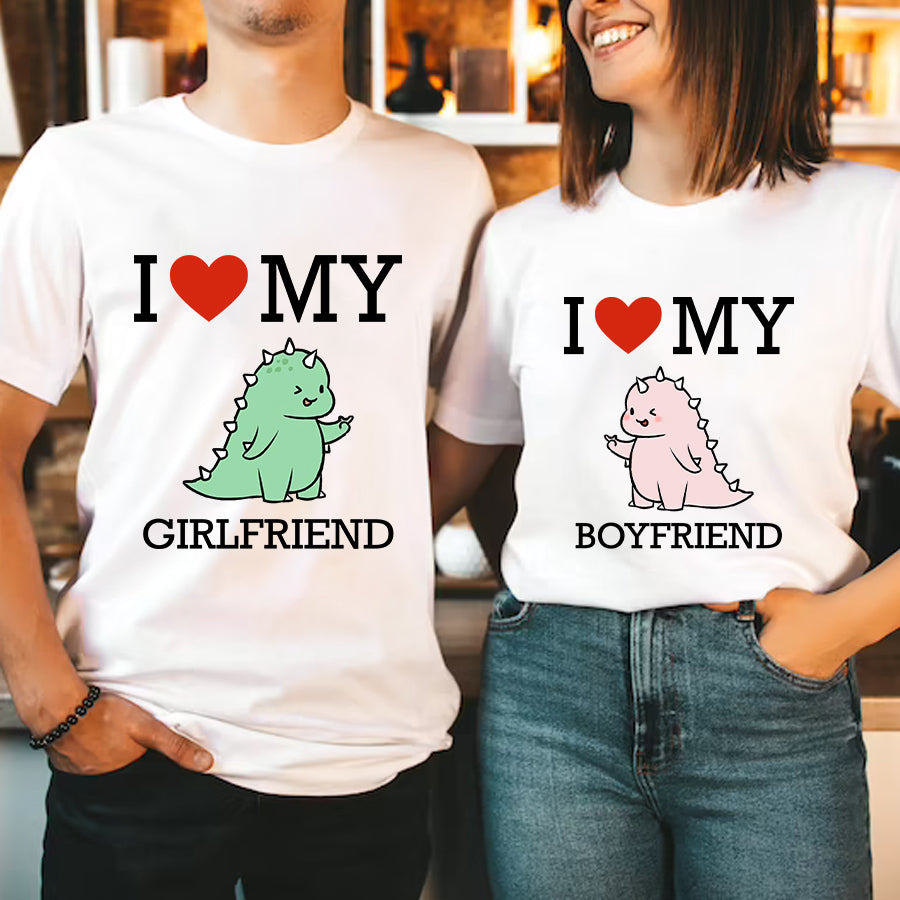 Cute Valentines Day Shirts, Dinosaur Valentine Shirt, Matching T Shirts For Couples, Love Valentine Shirt, His And Her Valentine Shirts, Couple Shirt, Husband And Wife Shirt