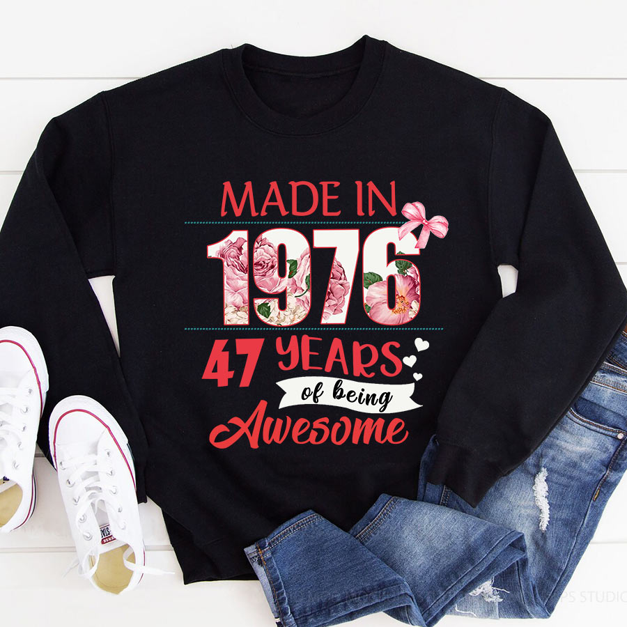 47th birthday gifts ideas 47th birthday shirt for her back in 1976 turning 47 shirts 47th birthday t shirts for woman