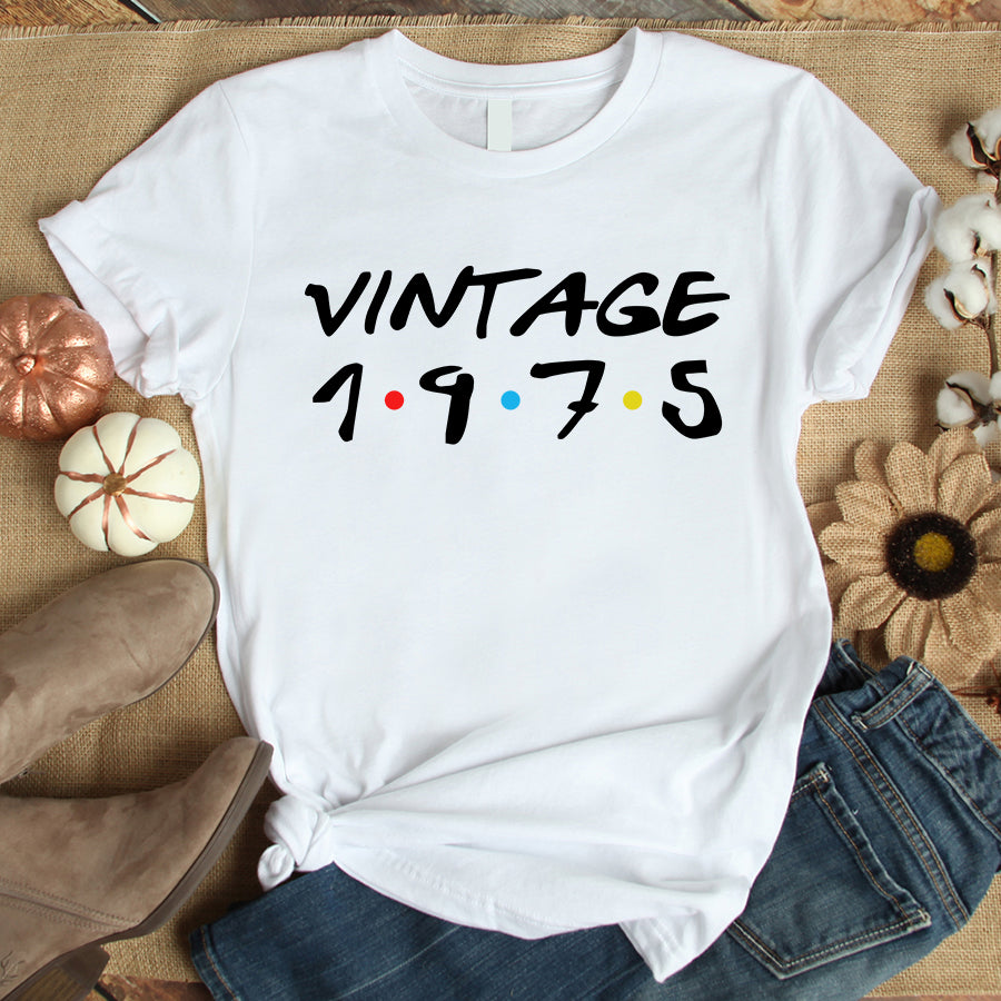 47th Birthday Shirts, Custom Birthday Shirts, Turning 47 Shirt, Gifts For Women Turning 47, 47 And Fabulous Shirt, 1975 Shirt, 47th Birthday Shirts For Her, Vintage 1975 Limited Edition