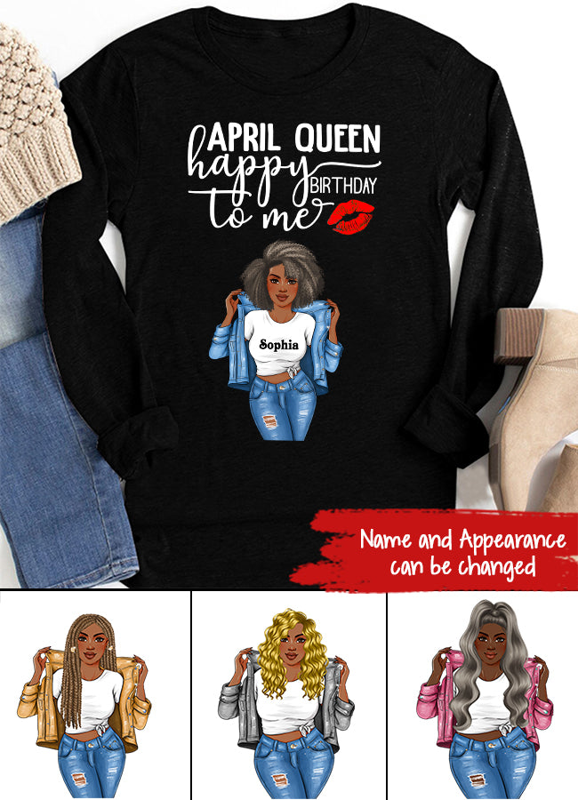 April Birthday Shirt, Custom Birthday Shirt, Queens Born In April, April Birthday Shirts For Woman, April Birthday Gifts