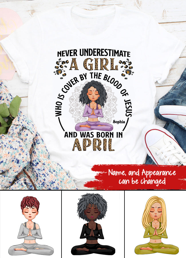 April Birthday Shirt, Custom Birthday Shirt, Queens Born In April, April Birthday Gifts, April Queen shirt, April Birthday Shirts For Woman, Her Birthday Gifts For April, Yoga T Shirt, Gift For Yoga Lover