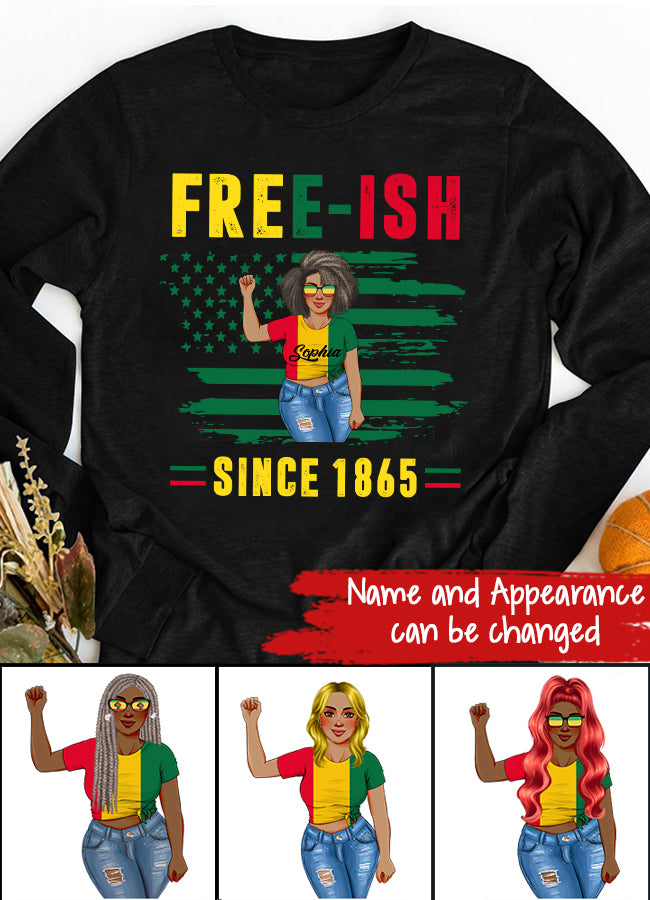 Juneteenth Shirt, Custom Juneteenth Shirt, Juneteenth Freedom Day Afro American African Flag T-Shirt