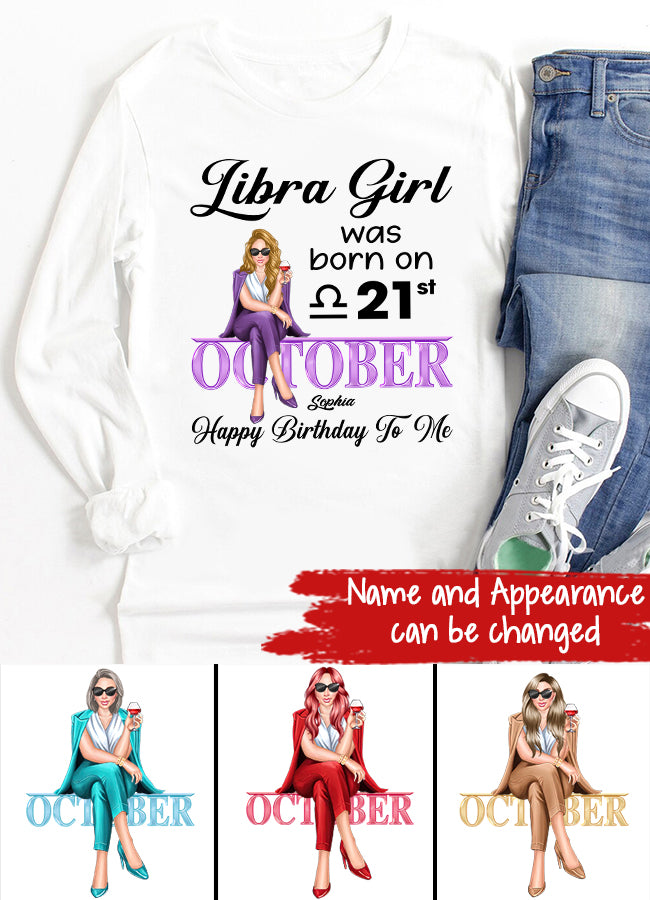 Custom Birthday Shirt, Libra Zodiac t shirt, Libra Birthday shirt, Libra t shirts for ladies, Libra Queen Birthday shirt