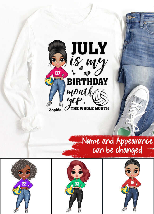 July Birthday Shirt, Custom Birthday Shirt, Queens Born In July, July Birthday Shirts For Woman, July Birthday Gifts, Volleyball shirt lovers