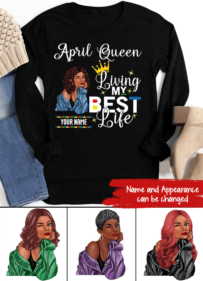 April Birthday Shirt, Custom Birthday Shirt, Queens Born In April, April Birthday Gifts, April shirts for Woman