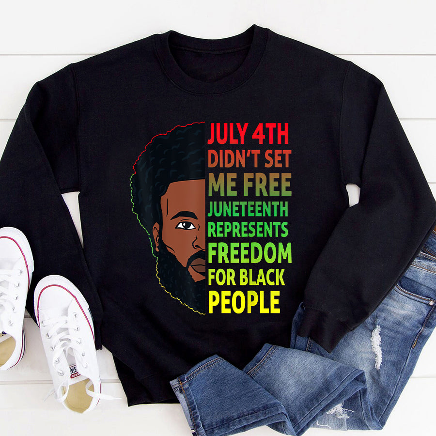 Juneteenth Shirt Mens Juneteenth Black King African American Freedom Men T-Shirt
