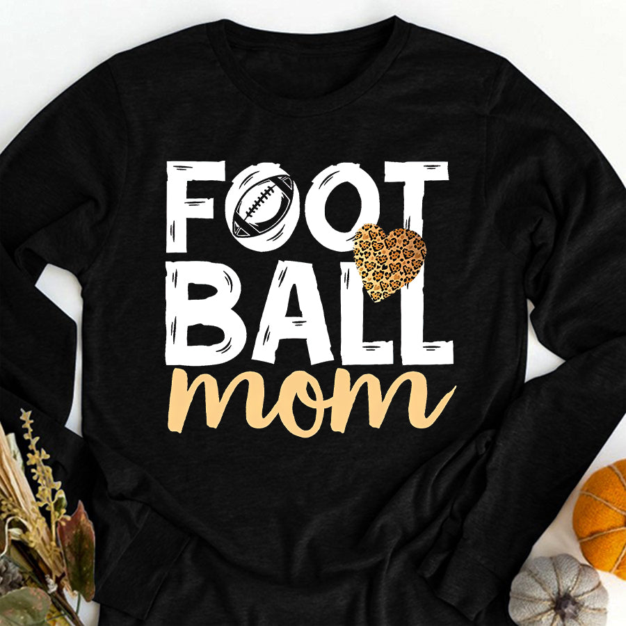 Football Mom Shirt Cute Football Mom T-Shirt Mothers Day Shirts for Women
