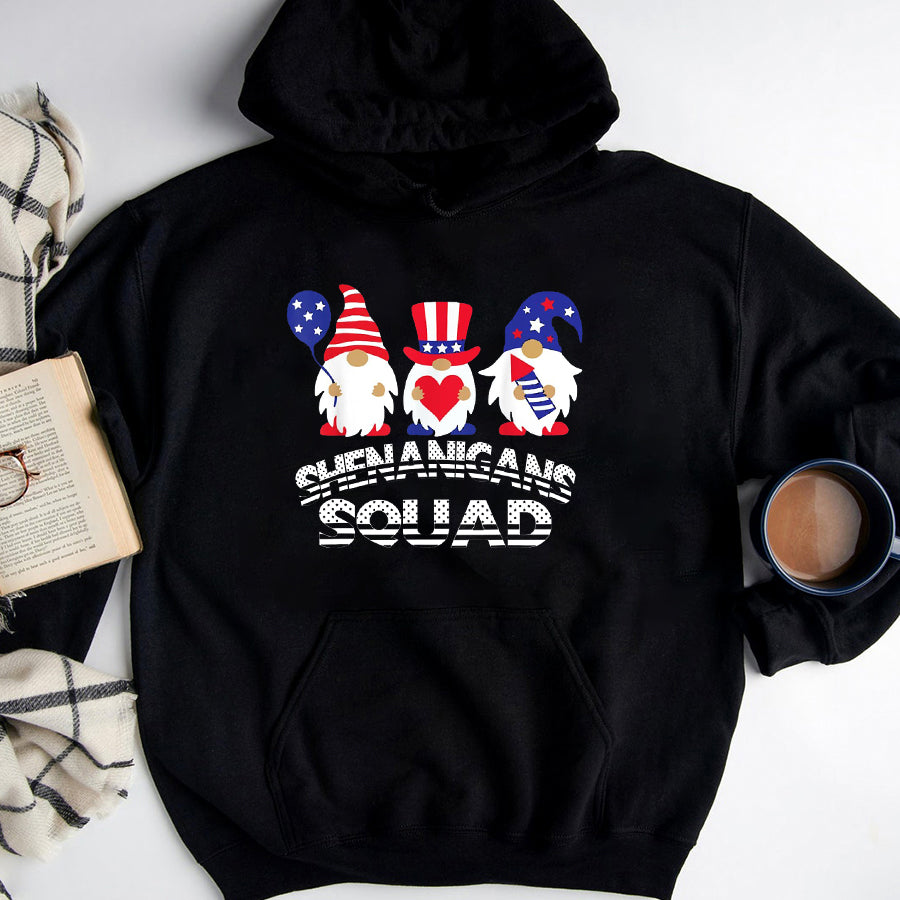 Independence Day Shirt Shenanigans Squad 4th Of July Gnomes USA Independence Day T-Shirt