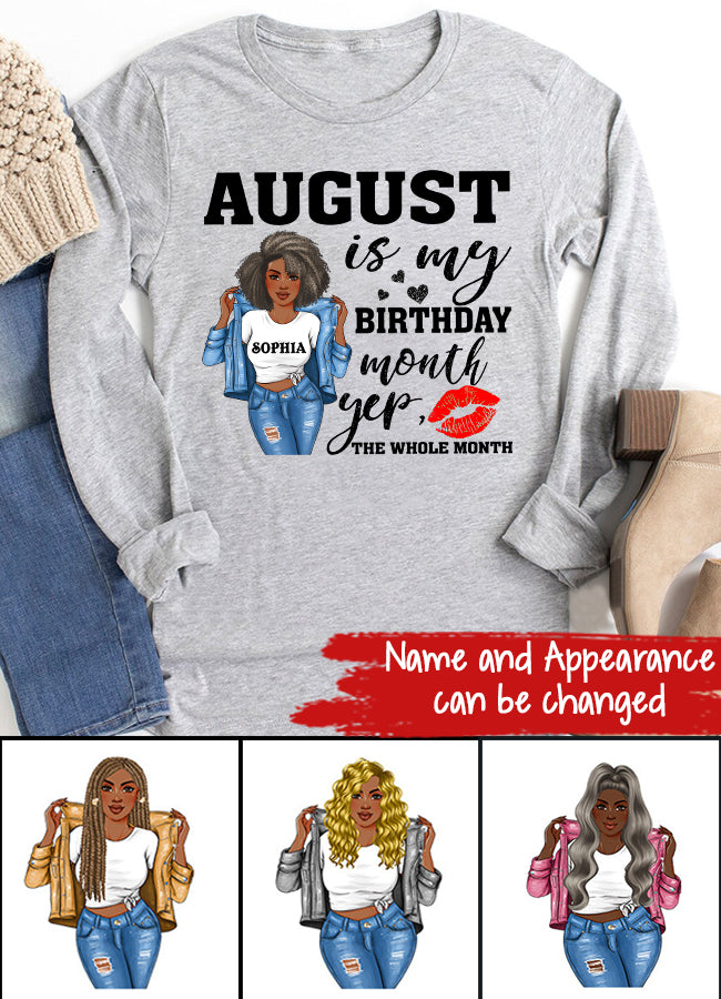 August Birthday Shirt, Custom Birthday Shirt, Queens Born In August, August Birthday Shirts For Woman, August Birthday Gifts