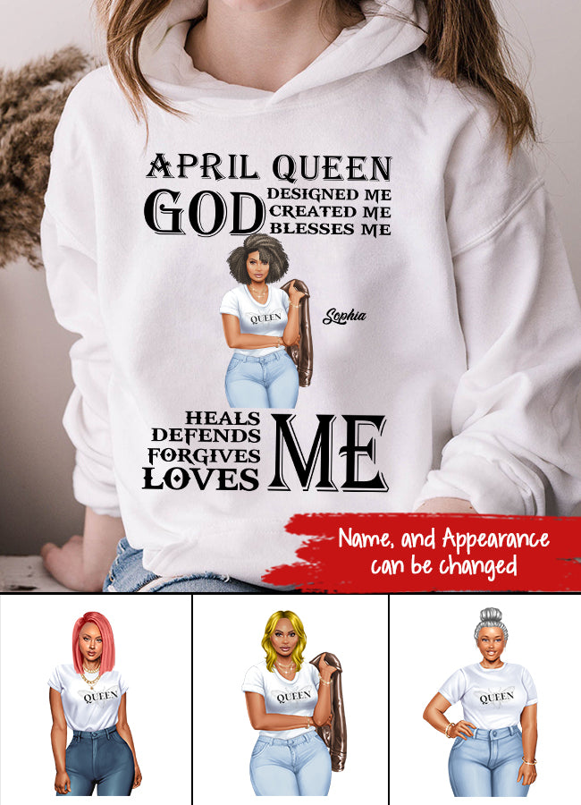 April Birthday Shirt, Custom Birthday Shirt, Queens Born In April, April Birthday Shirts For Woman, April Birthday Gifts