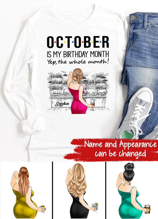 October Birthday Shirt, Custom Birthday Shirt, Queens are Born In October, October Birthday Shirts For Woman, October Birthday Gifts