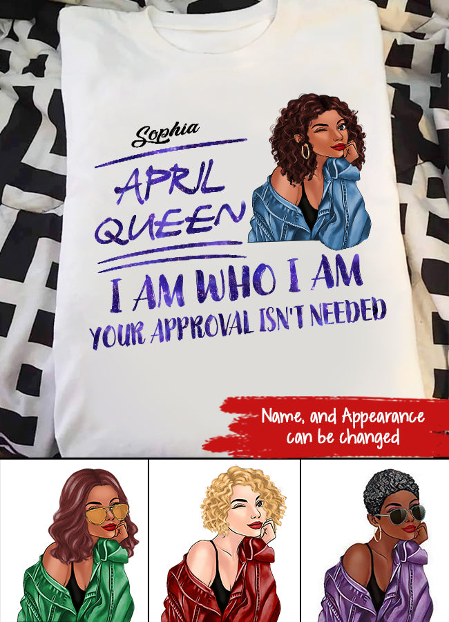 April Birthday Shirt, Custom Birthday Shirt, Queens Born In April, April Birthday Gifts, April shirts for Woman