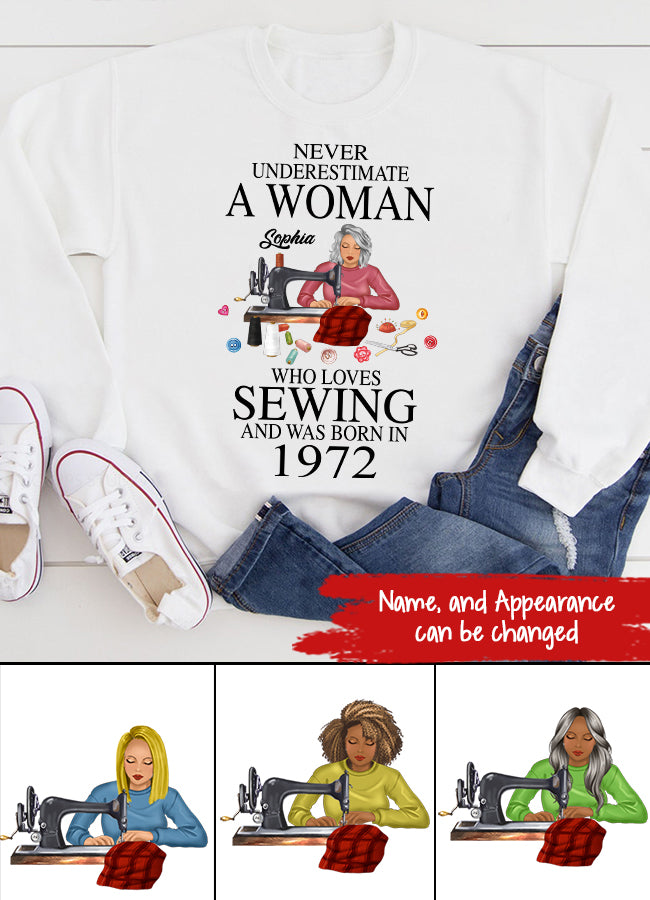 50th Birthday Shirts, Custom Birthday Shirts, Turning 50 Shirt, Gifts For Women Turning 50, 50 And Fabulous Shirt, 1973 Shirt, 50th Birthday Shirts For Her, Sewing Lover Cotton Shirt For Women
