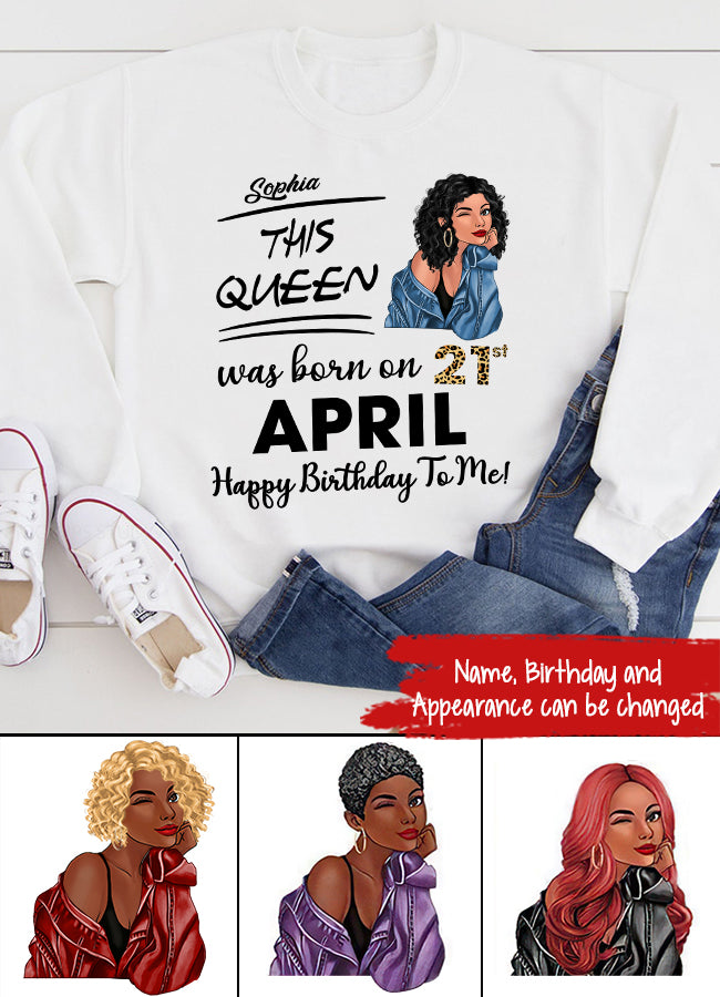 April Birthday Shirt, Custom Birthday Shirt, Queens Born In April, April Birthday Gifts, April shirts for Woman