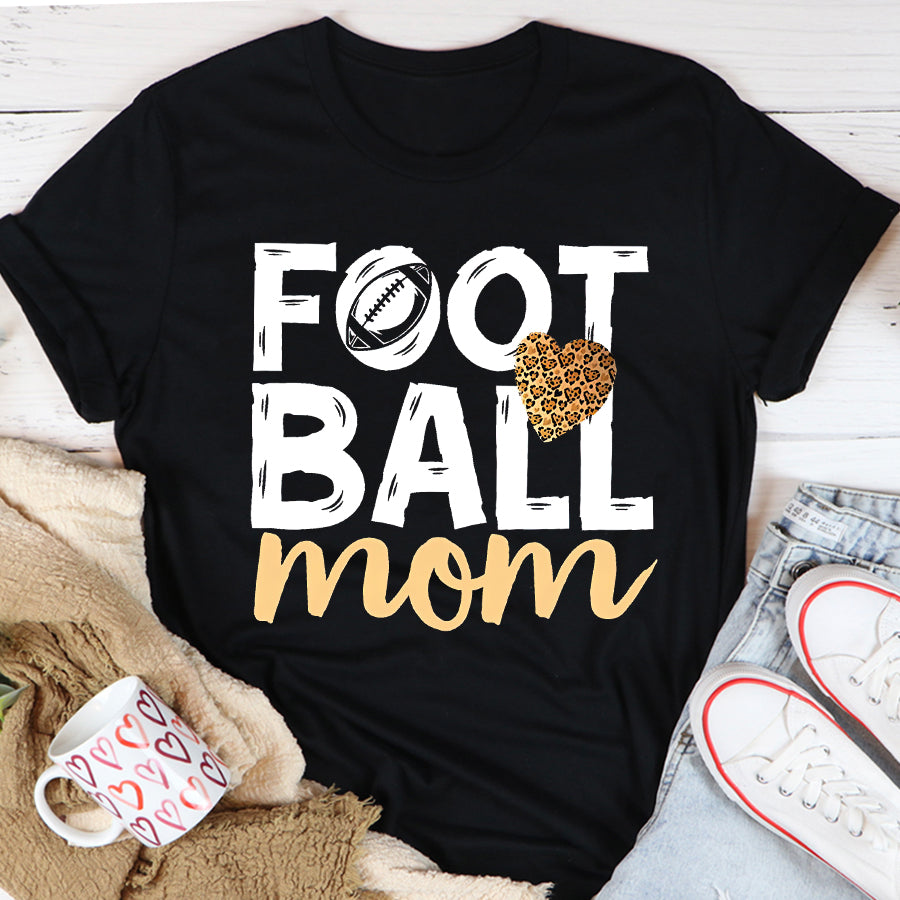 Football Mom Shirt Cute Football Mom T-Shirt Mothers Day Shirts for Women