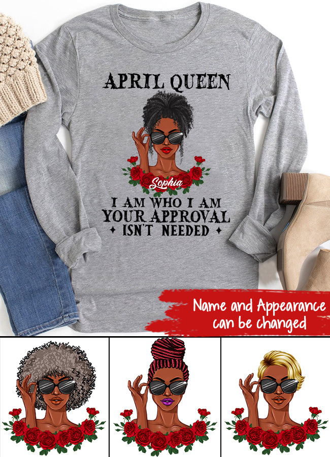 April Birthday Shirt, Custom Birthday Shirt, Queens Born In April, April Birthday Gifts, April shirts for Woman