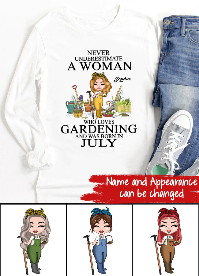 July Birthday Shirt, Birthday Gift For Gardening Lover, Custom Birthday Shirt, Queens Born In July, July Birthday Gifts, July Shirts For Woman