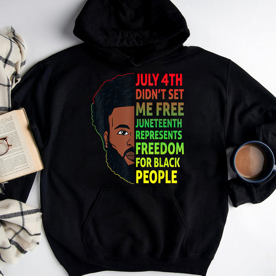 Juneteenth Shirt Mens Juneteenth Black King African American Freedom Men T-Shirt