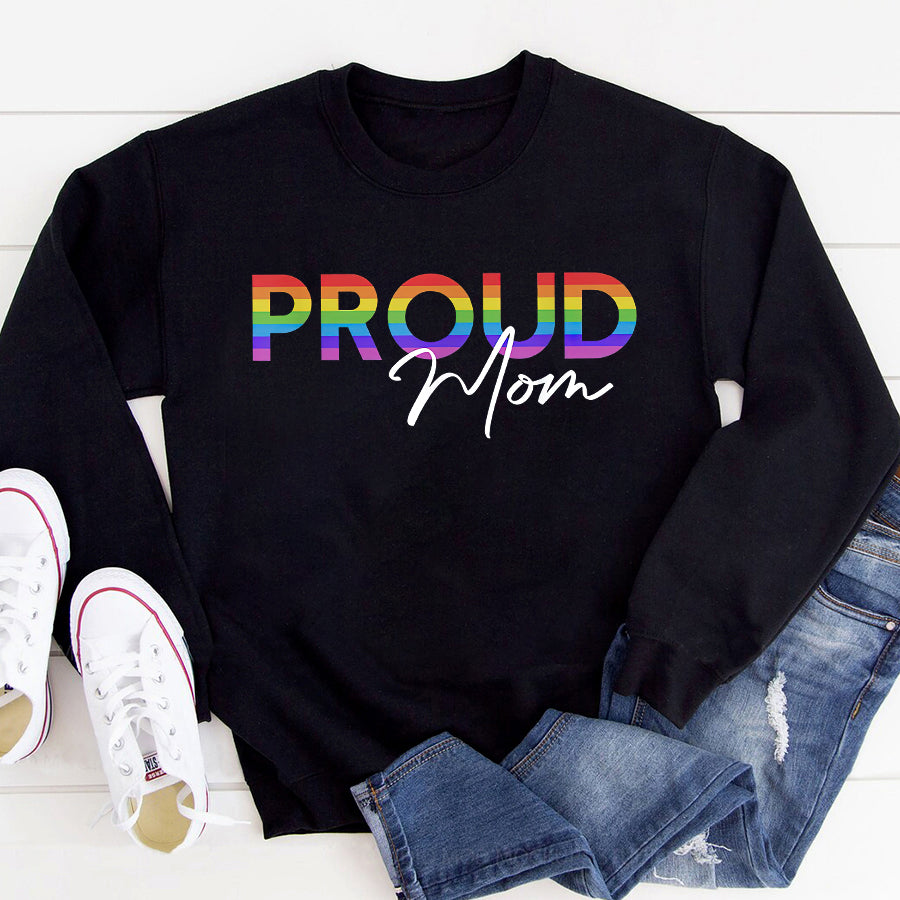 LGBT Shirts, Rainbow Pride Shirt, Queer Pride Proud Mom Rainbow Equality Pride Month LGBT T-Shirt