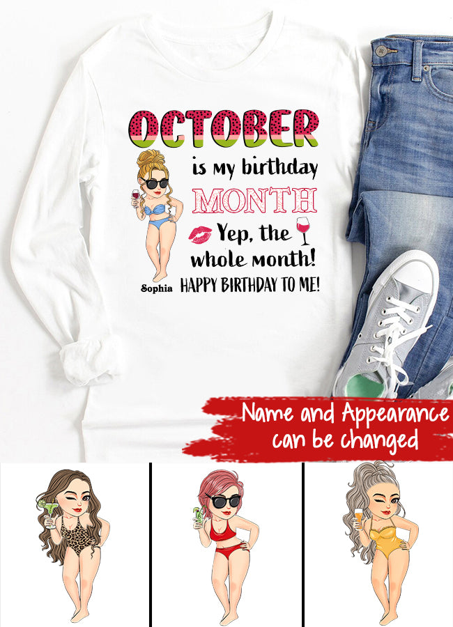 October Birthday Shirt, Custom Birthday Shirt, Queens are Born In October, October Birthday Shirts For Woman, October Birthday Gifts