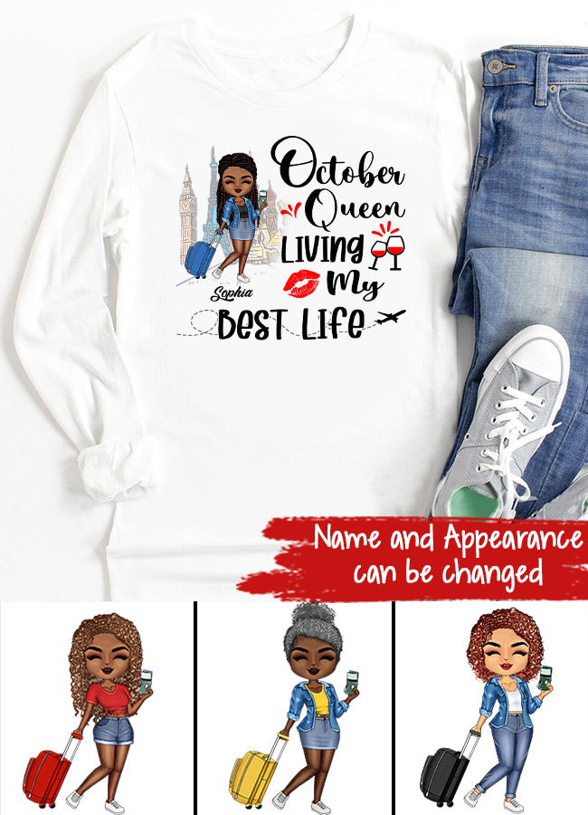 October Birthday Shirt, Custom Birthday Shirt, Queens Born In October, October Birthday Shirts For Woman, October Birthday Gifts