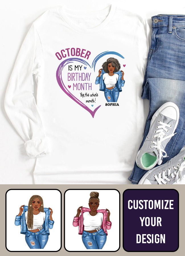 October Birthday Shirt, Custom Birthday Shirt, Queens are Born In October, October Birthday Shirts For Woman, October Birthday Gifts
