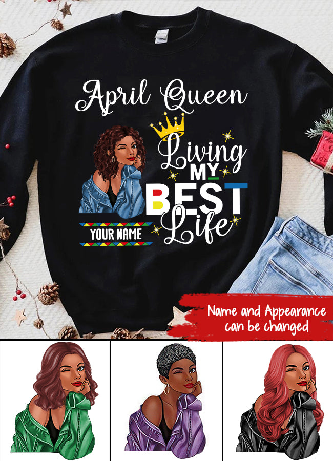 April Birthday Shirt, Custom Birthday Shirt, Queens Born In April, April Birthday Gifts, April shirts for Woman