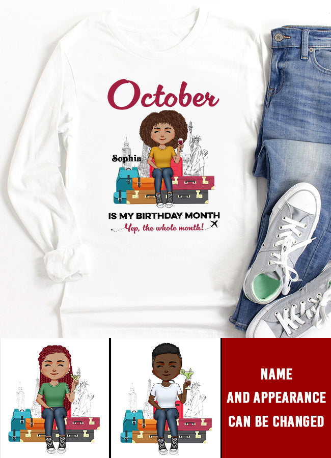 October Birthday Shirt, Custom Birthday Shirt, Queens are Born In October, October Birthday Shirts For Woman, October Birthday Gifts