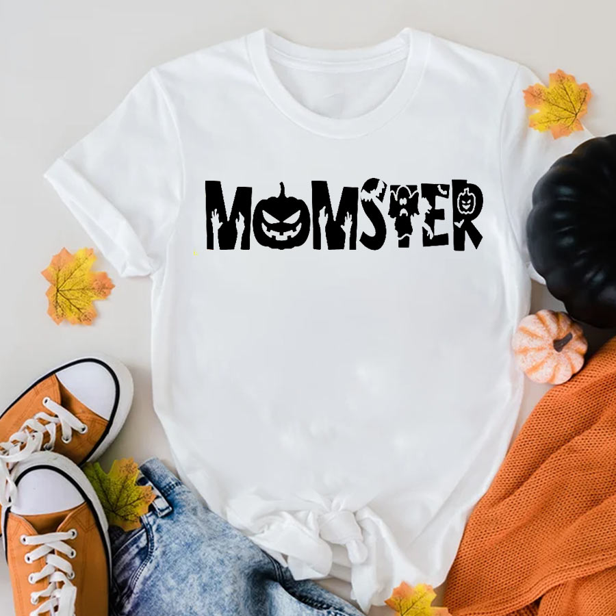 Momster Halloween shirts, Funny Halloween Shirt, Skeleton Hands Shirt, Pumpkin Lover gift for women, Halloween Gift