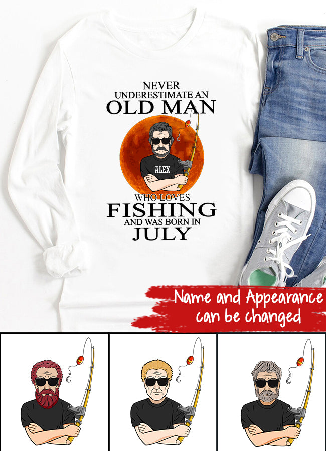 July Birthday Shirt, Custom Birthday Shirt, King Born In July, July Birthday Gifts, July Shirts For Men, Birthday Gift For Fishing Lover
