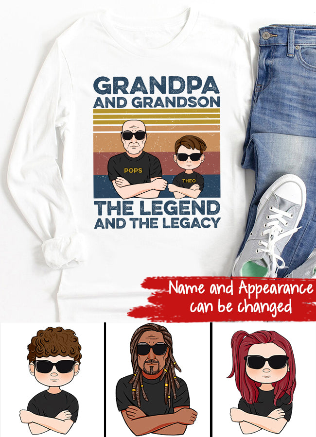 Personalized Grandpa Shirts, Grandpa Shirt, Funny Grandpa Shirts, Grandpa The Man The Myth The Legend, Grandpa Gift Ideas