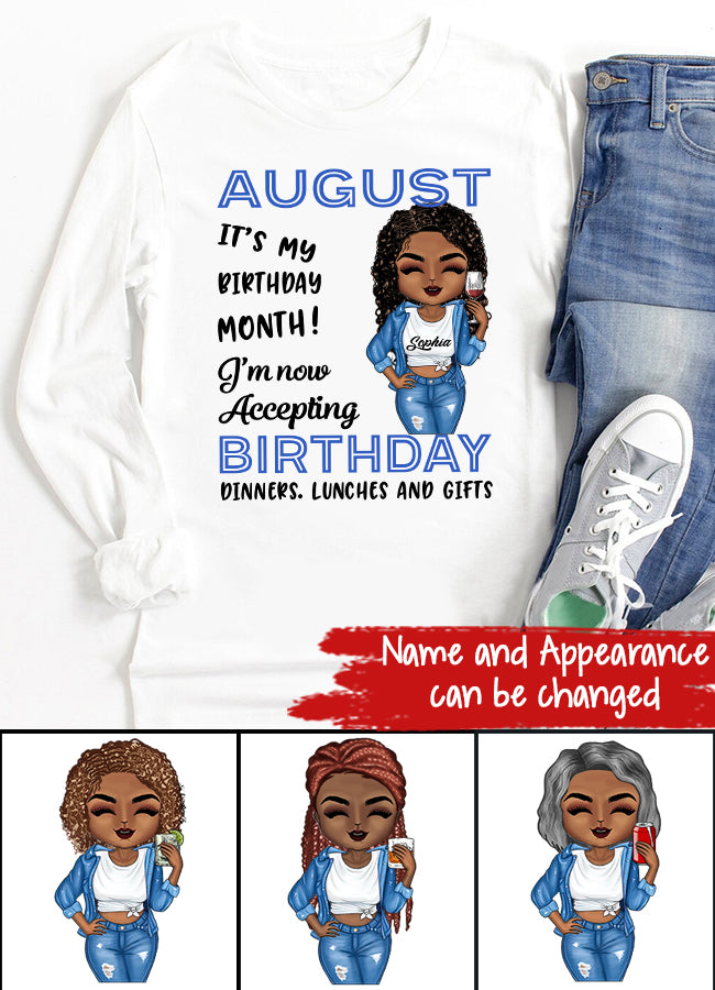 August Birthday Shirt, Custom Birthday Shirt, Queens Born In August, August Birthday Shirts For Woman, August Birthday Gifts
