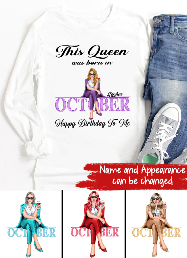 October Birthday Shirt, Custom Birthday Shirt, October Birthday Shirts For Woman, October Birthday Gifts