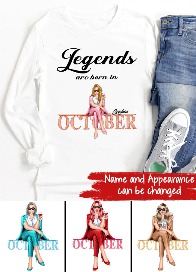 October Birthday Shirt, Custom Birthday Shirt, Queens are Born In October, October Birthday Shirts For Woman, October Birthday Gifts