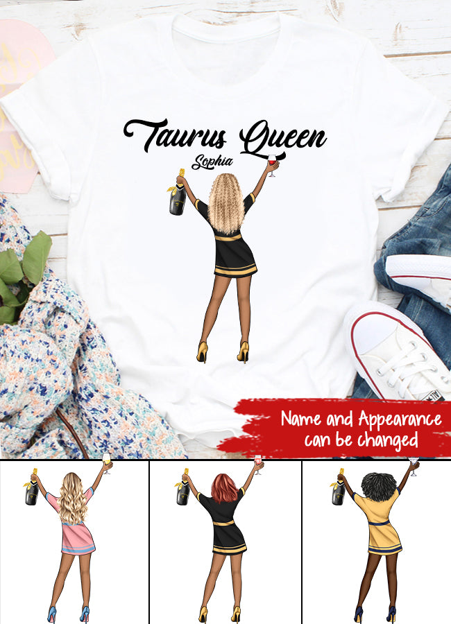 Personalized Zodiac Diva, Custom Birthday Shirt, Birthday Queen T Shirt, Taurus T Shirt For Woman, Living My Best Life