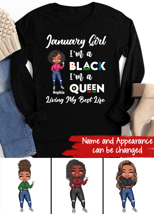 January Birthday Shirt, Custom Birthday Shirt, Queens Are Born In January, January Birthday Shirts For Woman, January Birthday Gifts