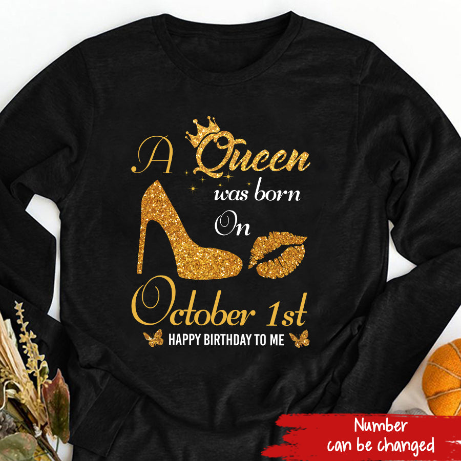 October Birthday Shirt, Custom Birthday Shirt, Queens Are Born In October, October Birthday Shirts For Woman, October Birthday Gifts