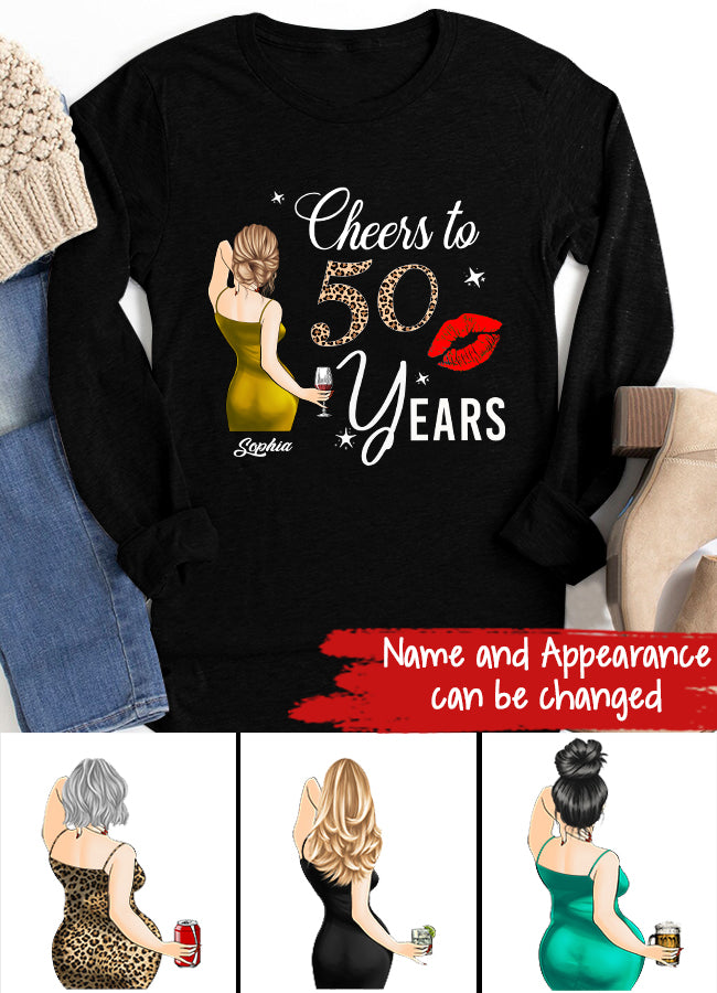 Cheers To 50 1972 shirt - Vintage 1972 Shirt, 50th Birthday Unique Gifts For Woman, 50th Birthday Ideas, Turning 50 Years Old Cotton Shirt