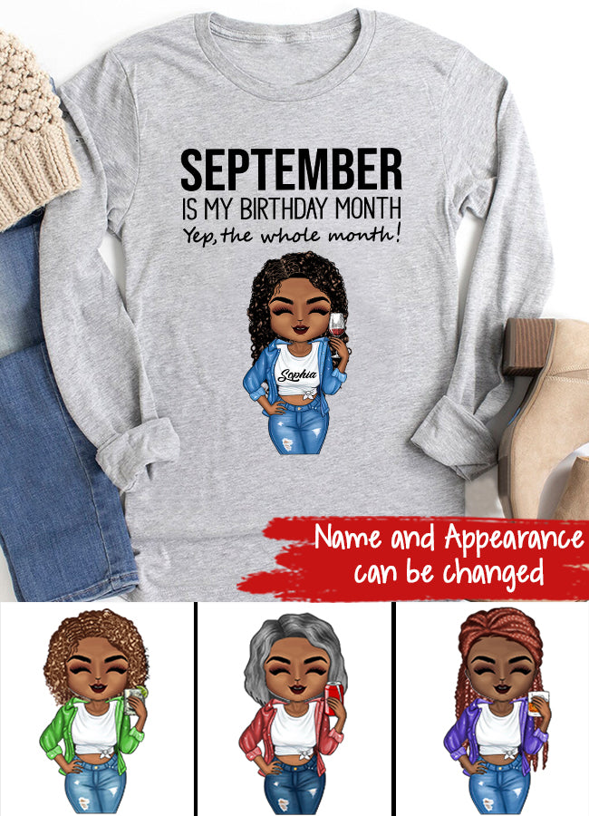 September Birthday Shirt, Custom Birthday Shirt, Queens are Born In September, September Birthday Shirts For Woman, September Birthday Gifts