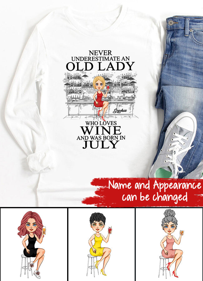 July Birthday Shirt, July Queen Custom Birthday Shirt, Queens Born In July, Wine Lover July Birthday Shirts For Woman, July Birthday Gifts
