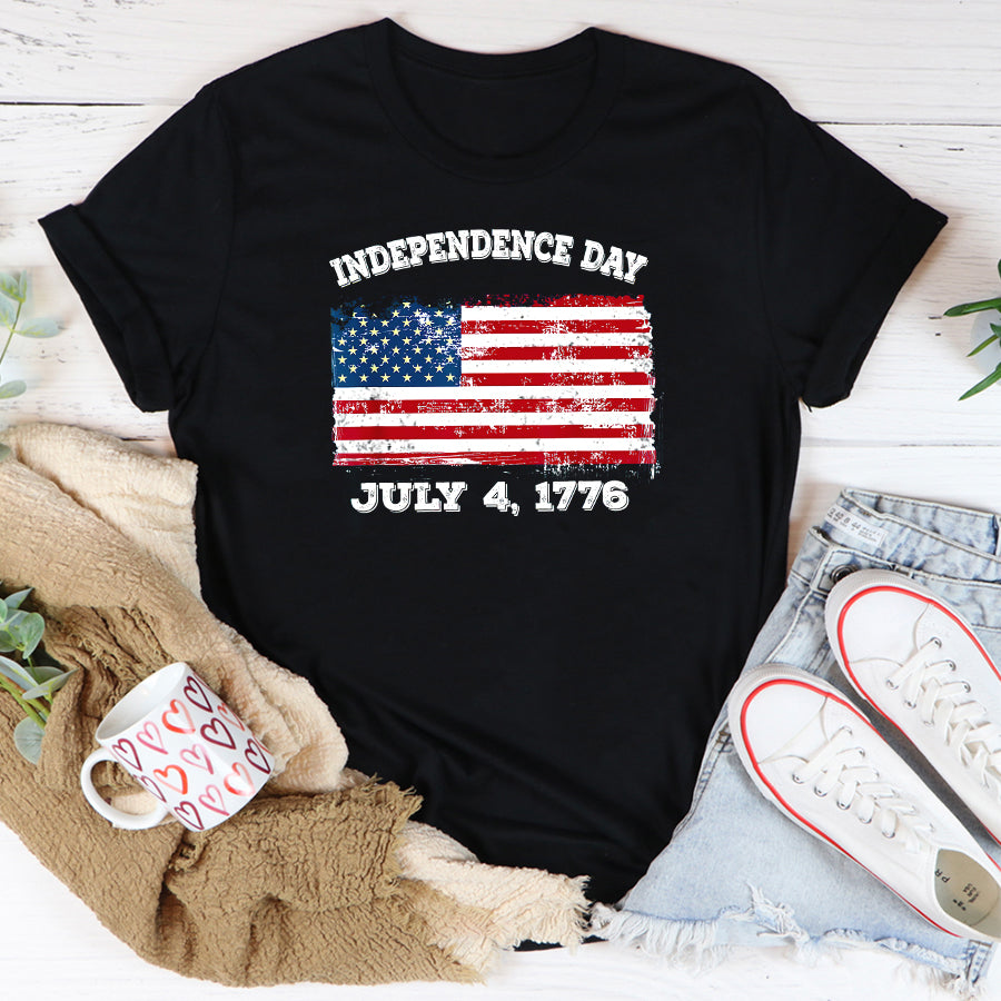 Independence Day Shirt Independence Day July 4 1776 Fourth of July American Flag T-Shirt