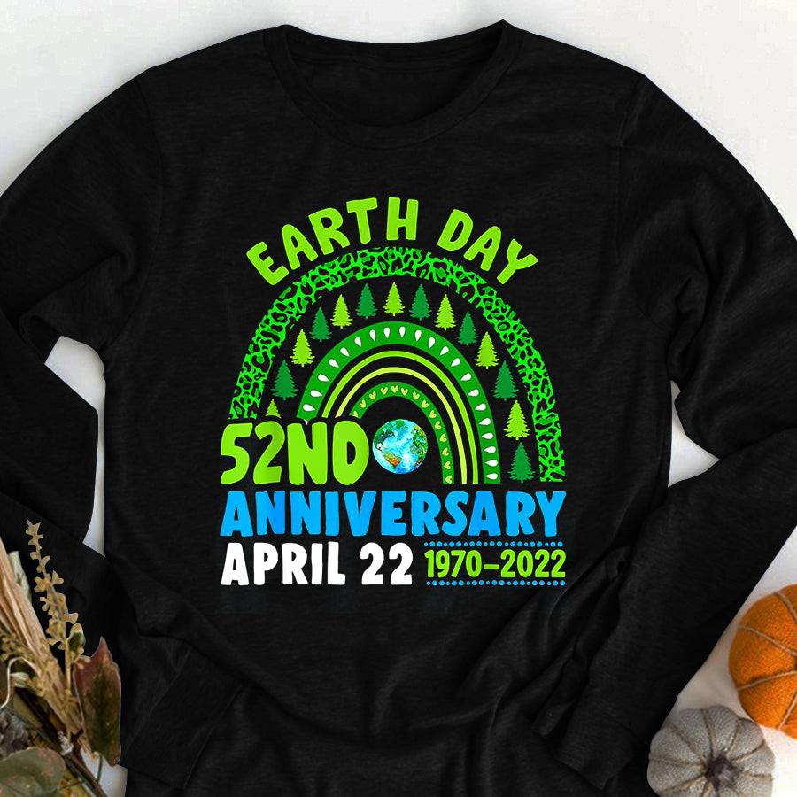 Earth Day Everyday Shirt 2022 Rainbow Trendy 52nd Anniversary Earth Day T-Shirt Save The Planet Shirts