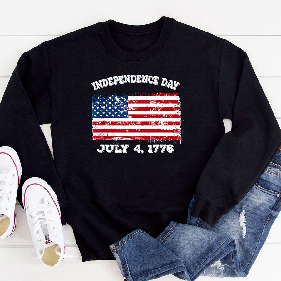 Independence Day Shirt Independence Day July 4 1776 Fourth of July American Flag T-Shirt