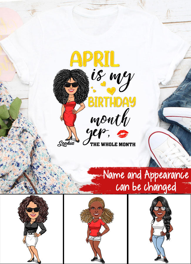 April Birthday Shirt, Custom Birthday Shirt, Queens Are Born In April, April Birthday Shirts For Woman, April Birthday Gifts