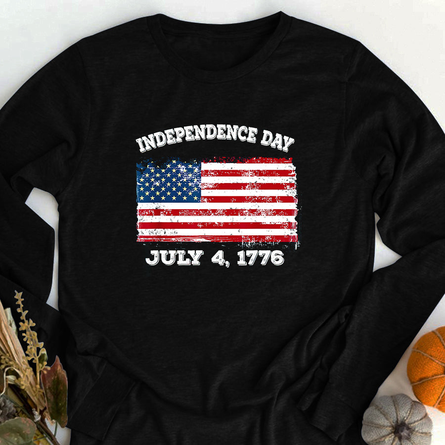 Independence Day Shirt Independence Day July 4 1776 Fourth of July American Flag T-Shirt