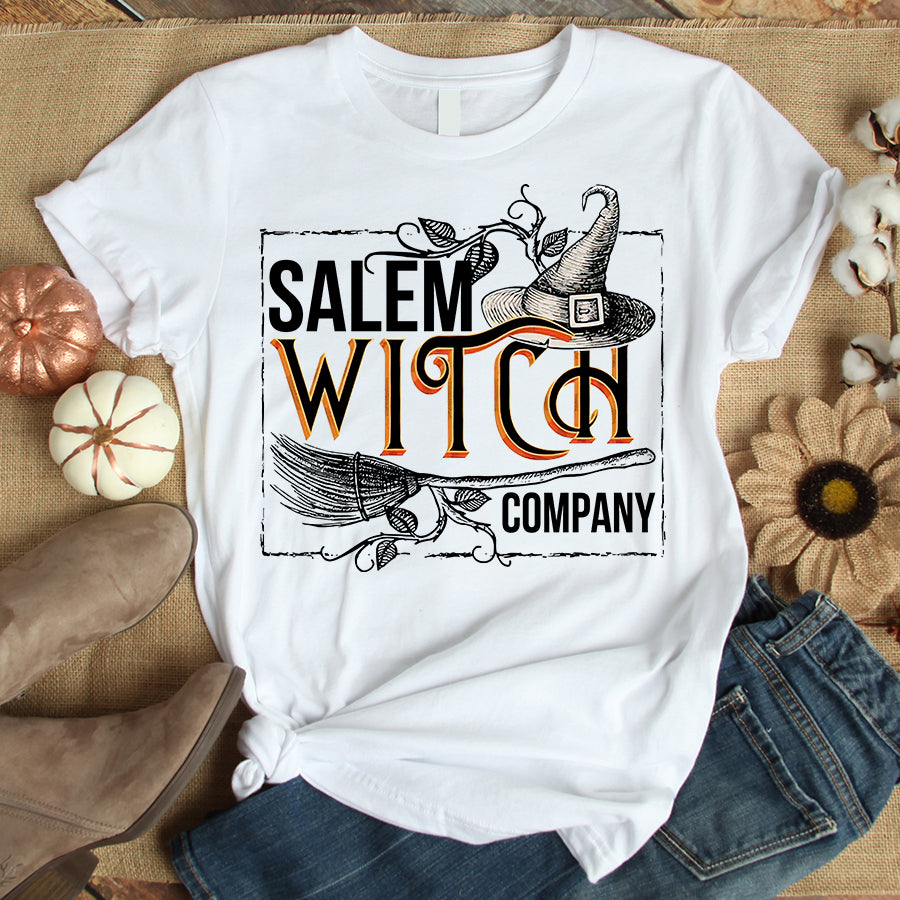 Salem witch company halloween t shirts, Halloween Witch Shirt, halloween movie t shirts, Halloween gift cotton shirt for women