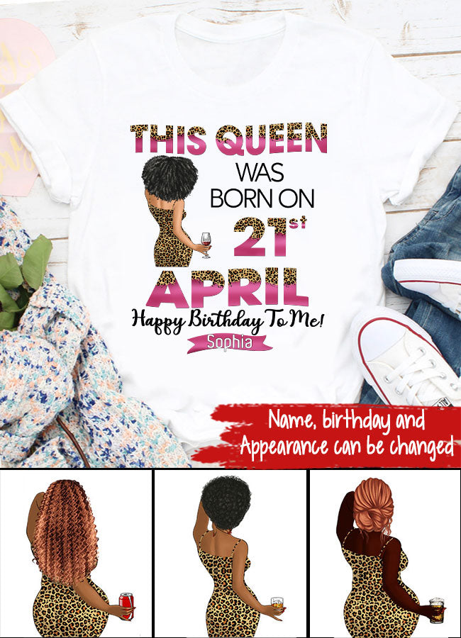 April Birthday Shirt, Custom Birthday Shirt, Queens Are Born In April, April Birthday Shirts For Woman, April Birthday Gifts