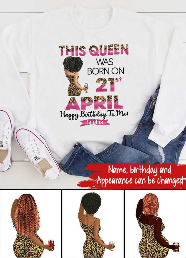 April Birthday Shirt, Custom Birthday Shirt, Queens Are Born In April, April Birthday Shirts For Woman, April Birthday Gifts