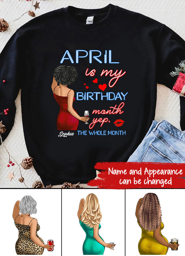 April Birthday Shirt, Custom Birthday Shirt, Queens was Born In April, April Birthday Shirts For Woman, April Birthday Gifts